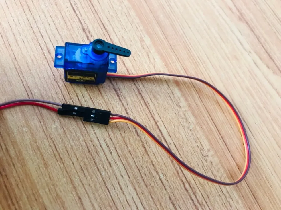 connect brown jumper wire to brown on Servo Motor