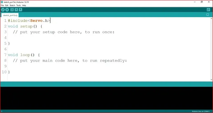 Include the Servo Library