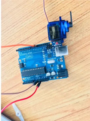connect the other orange jumper wire to pin 10 on Arduino Uno