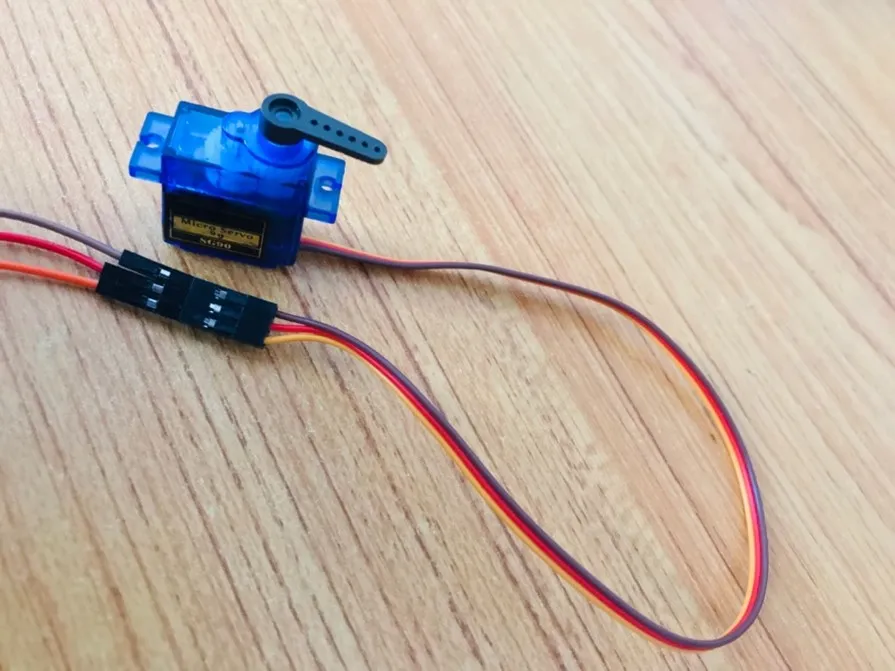 connect orange jumper wire to orange on Servo Motor