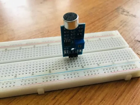 Mount the Sound Sensor on the Breadboard