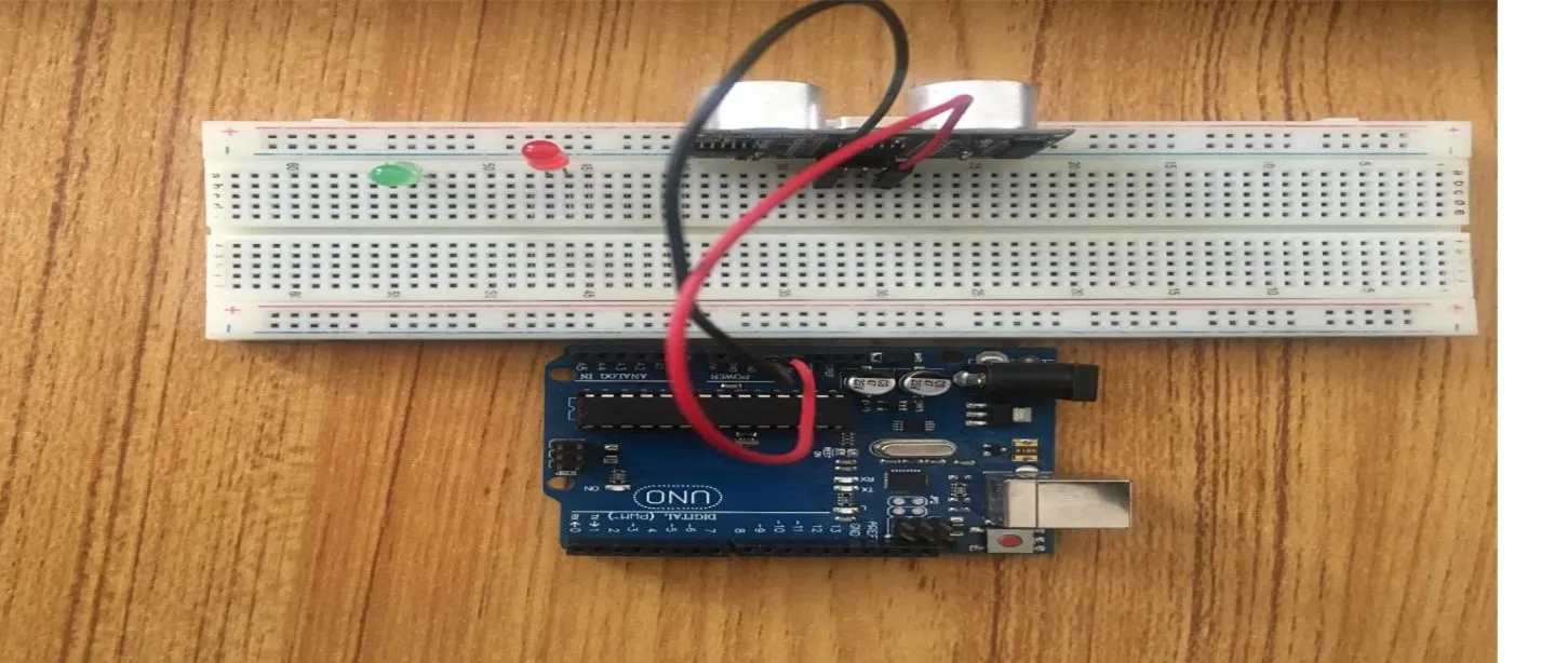 black wire on breadboard