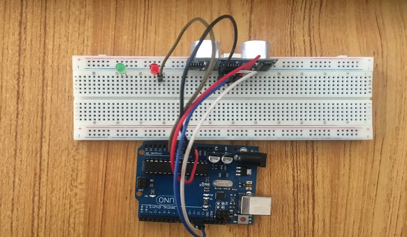 brown wire on breadboard