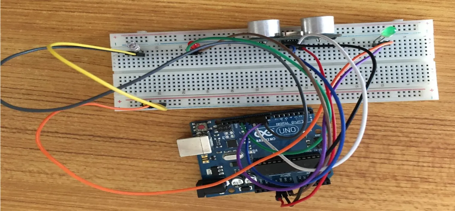 yellow wire on breadboard