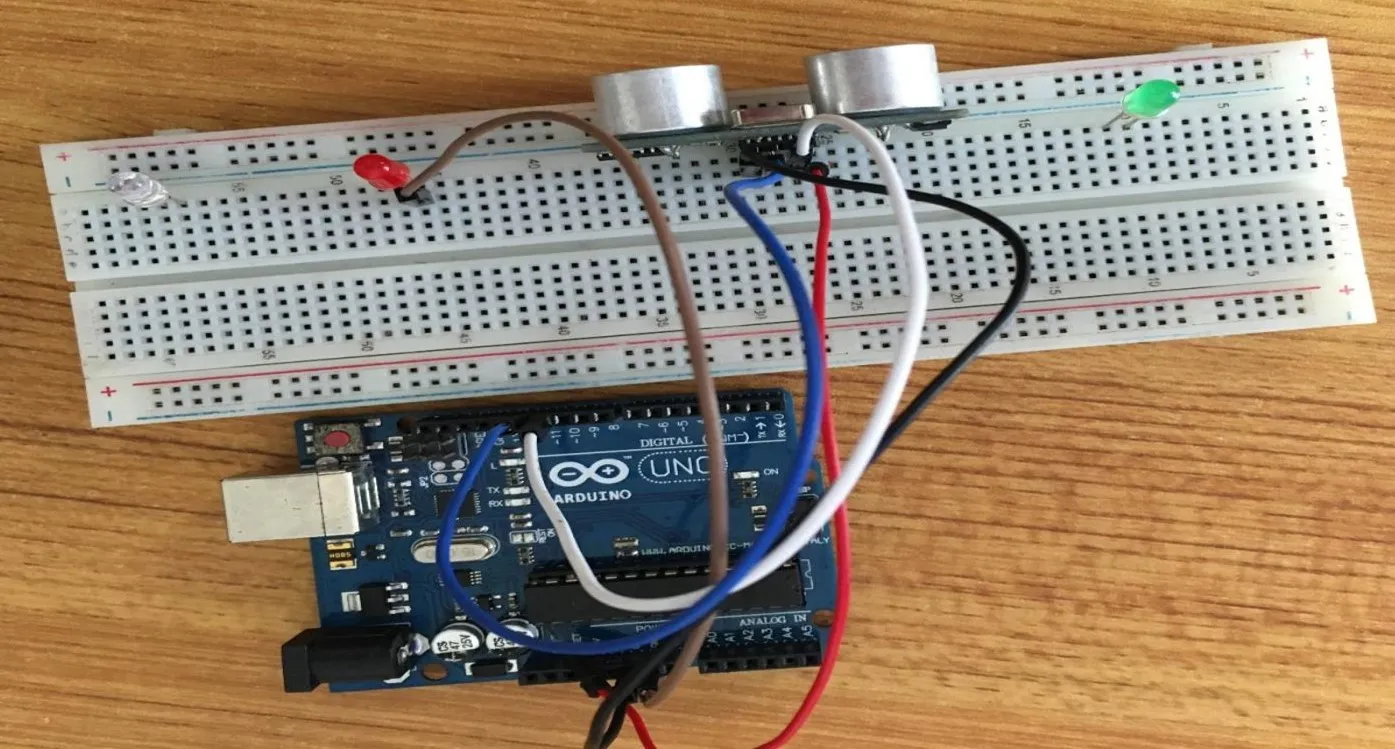 brown wire on breadboard