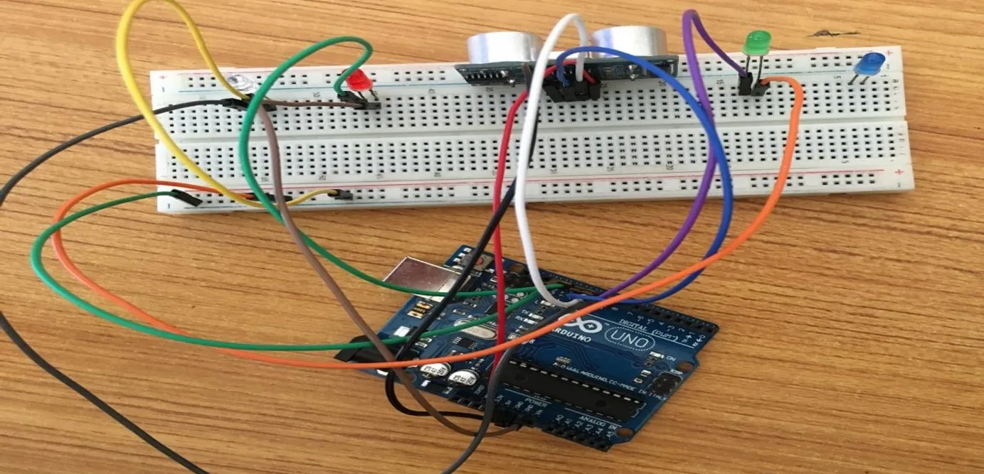 yellow wire on breadboard