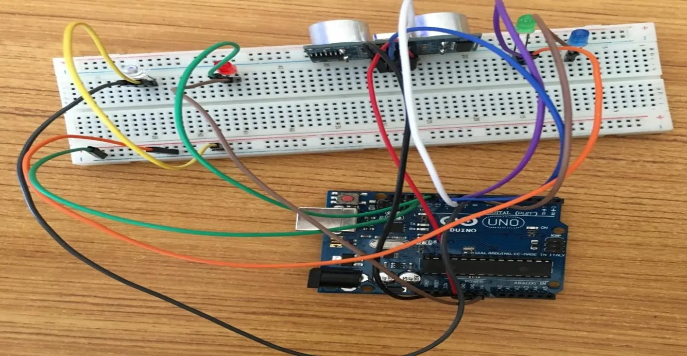 yellow wire on breadboard