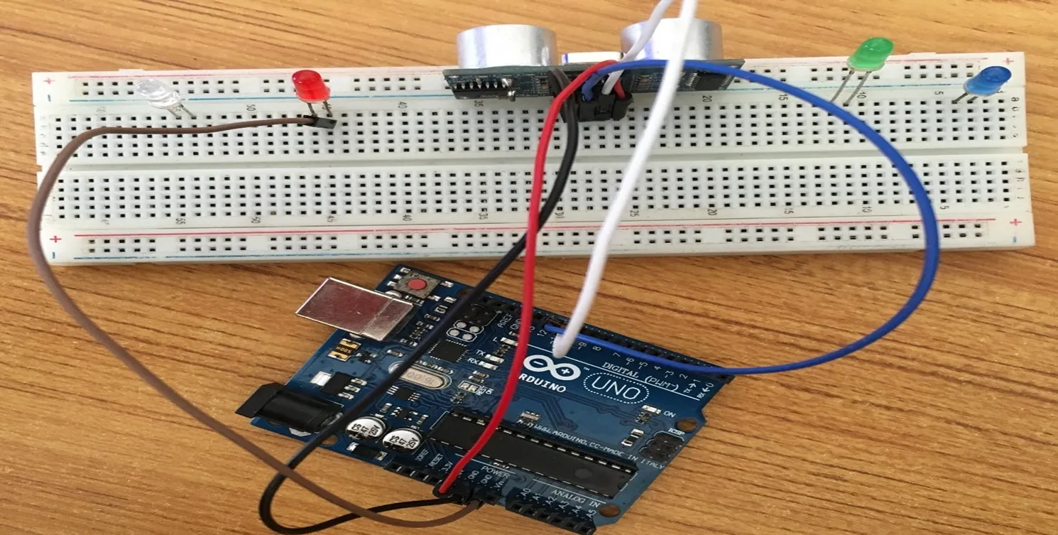 brown wire on breadboard