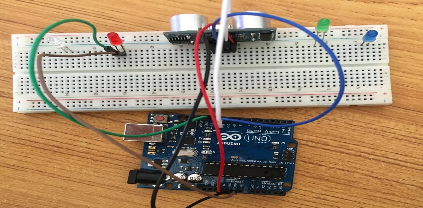 green wire on breadboard