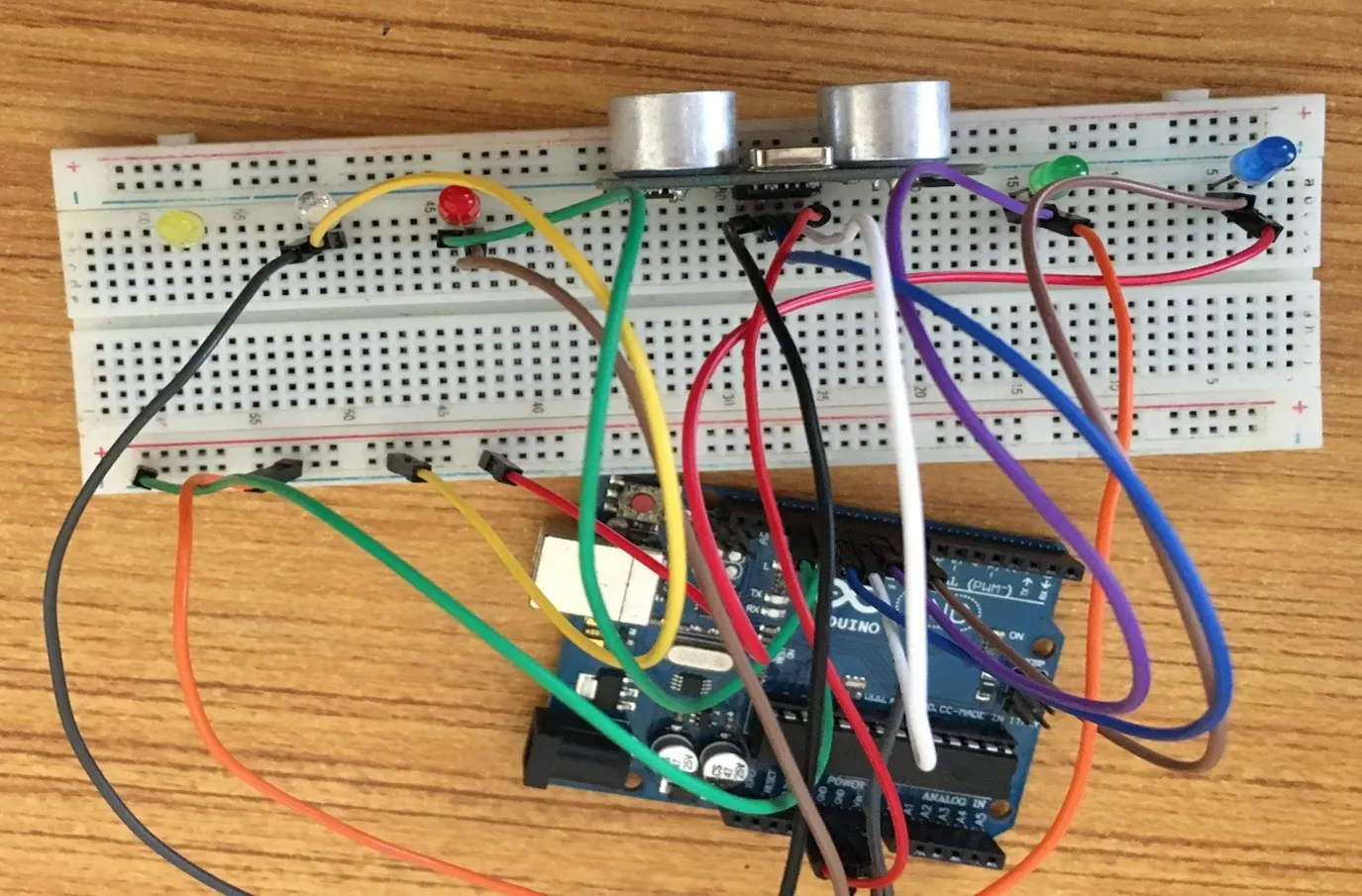 yellow wire on breadboard