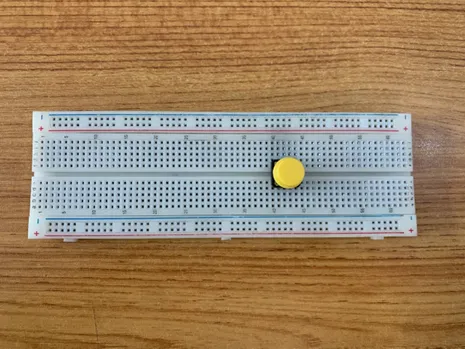 PushButton fixed on breadboard