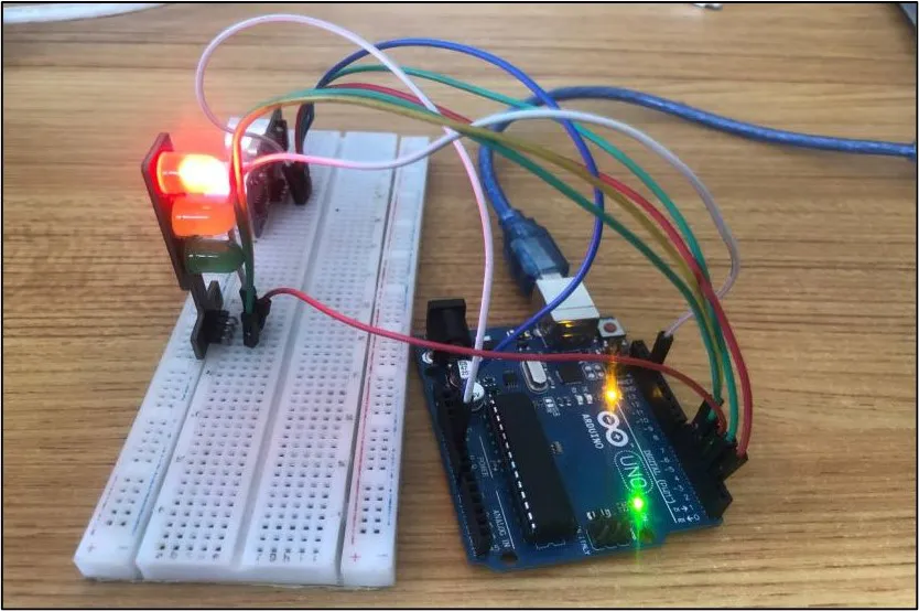 The serial monitor recording 20cm