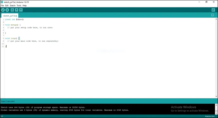 create Echo variable
