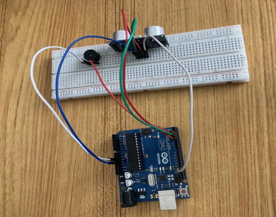 connect white jumper wire to buzzer