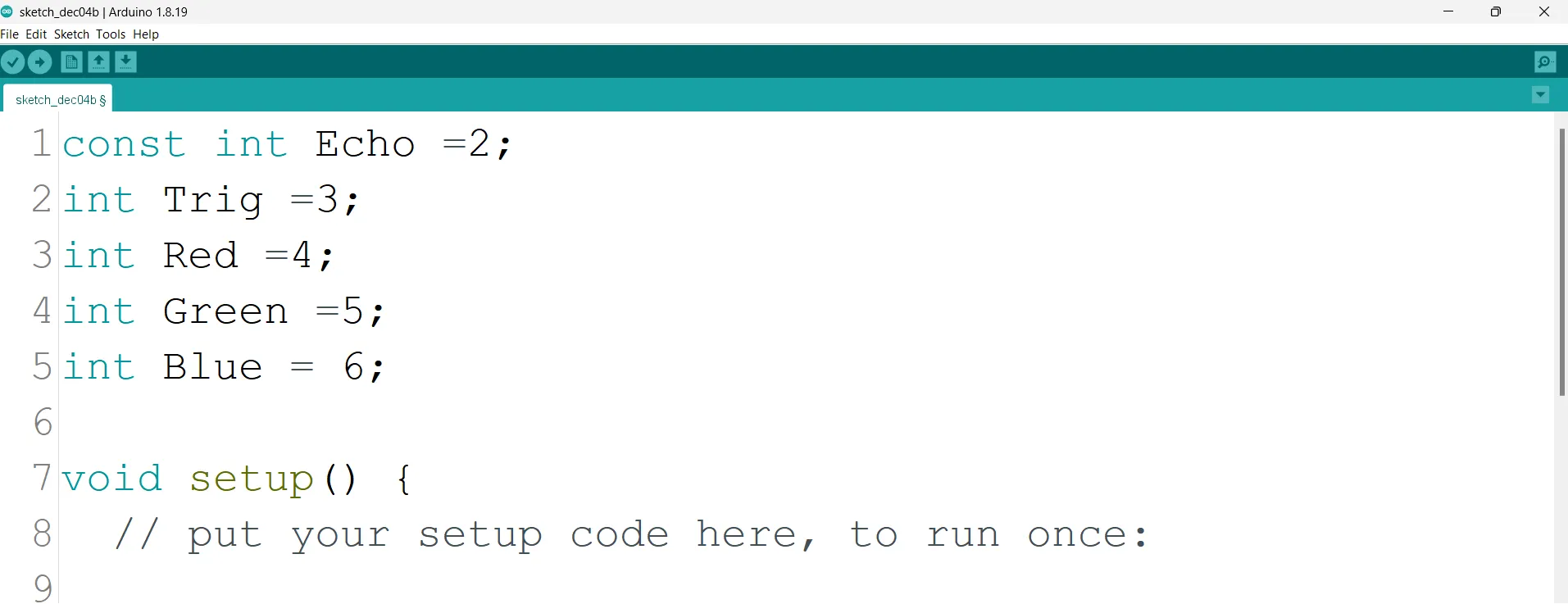 create Blue Light variable